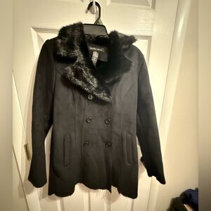 beautiful perfect condition pea coat (suede like feel)